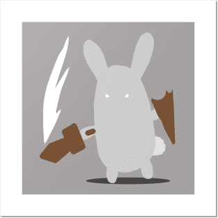 Bunny Rabbit Sword and Sheild Posters and Art